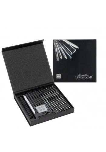 Cretacolor Black Box Premium Karakalem Eskiz Çizim Seti Hediyelik Kutu 20 Parça