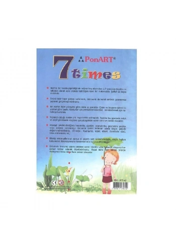 Ponart - Kosida 7Times Yedi Kat Küçülen Kağıt A5 2li Paket
