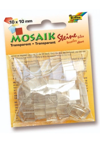 Folia Transparan Mozaik Taşı 10x10 mm. 190 Adet BEYAZ