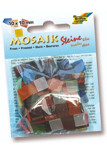Folia Buzlu Mozaik Taşı 10x10 mm. 190 Adet KARIŞIK RENK