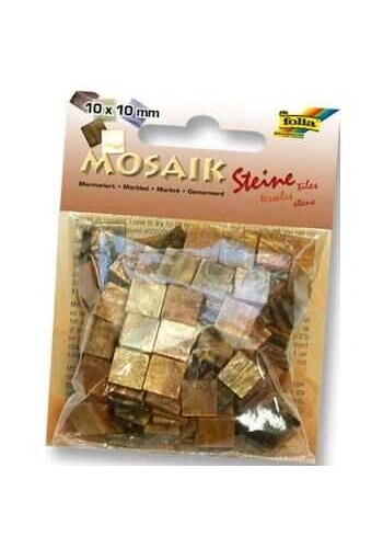 Folia Mermer Desenli Mozaik Taşı 10x10 mm. 190 Adet KAHVERENGİ