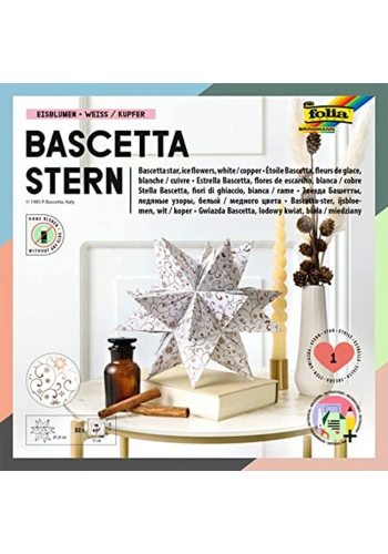 Folia Bascetta Stern Çift Taraflı Origami Kağıdı 15x15 cm. 32 Yaprak KIŞ MOTİFİ GRİ