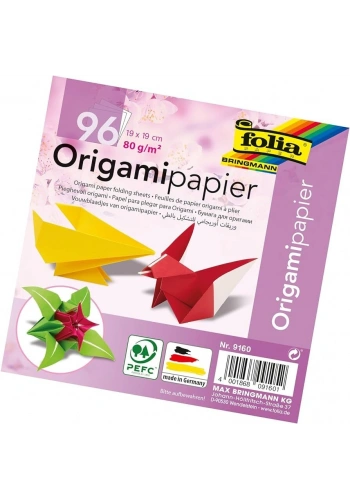 Folia Origami Kağıdı 19x19 cm. 12 Renk 96 Yaprak