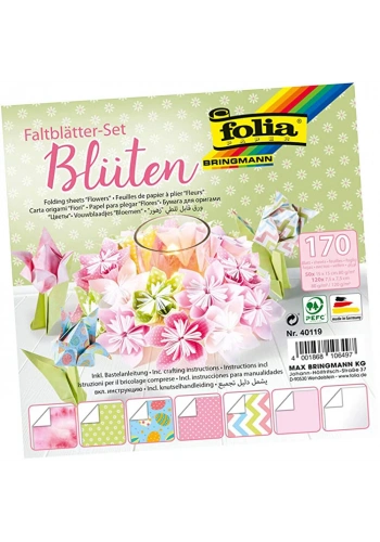 Folia Origami Kağıdı Seti 15x15 cm. 170 Yaprak Çiçeklenme