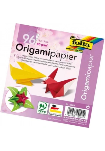 Folia Origami Kağıdı 13x13 cm. 12 Renk 96 Yaprak