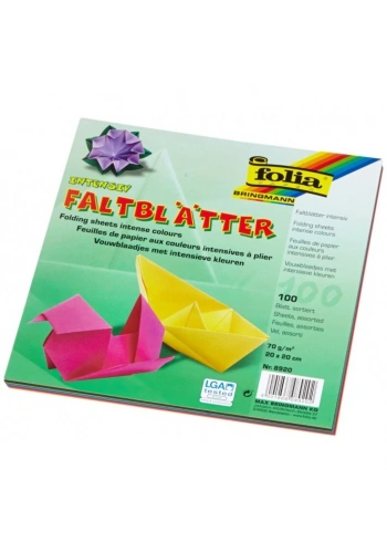 Folia Origami Kağıdı 20x20 cm. 10 Renk 100 Adet