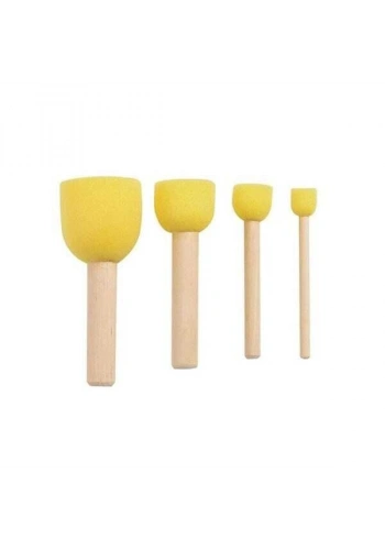 Sünger Tampon Fırça Seti 4lü (Ponpon Fırça)