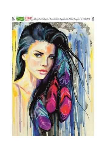 Rich Sticky Kendinden Yapışkanlı Pirinç Dekopaj Kağıdı 29x42 cm. 2213