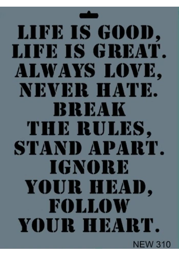 Rich Stencil Boyama Şablonu 25x35 cm. NEW-310