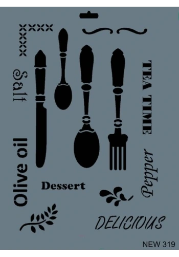 Rich Stencil Boyama Şablonu 25x35 cm. NEW-319