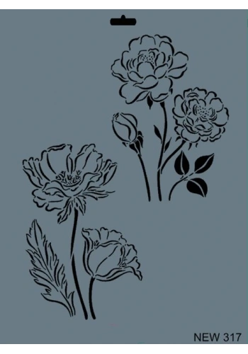 Rich Stencil Boyama Şablonu 25x35 cm. NEW-317