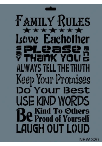 Rich Stencil Boyama Şablonu 25x35 cm. NEW-320