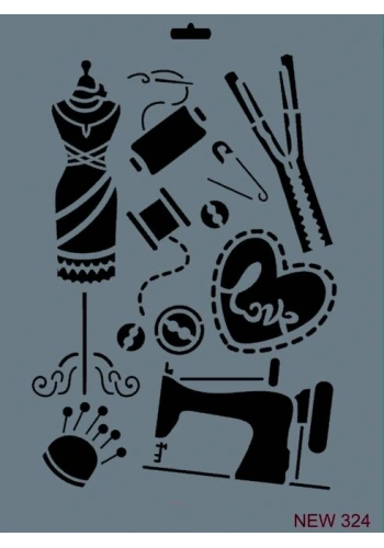 Rich Stencil Boyama Şablonu 25x35 cm. NEW-324