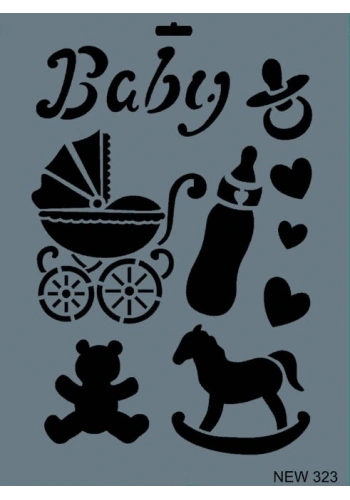 Rich Stencil Boyama Şablonu 25x35 cm. NEW-323