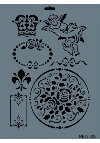 Rich Stencil Boyama Şablonu 25x35 cm. NEW-330