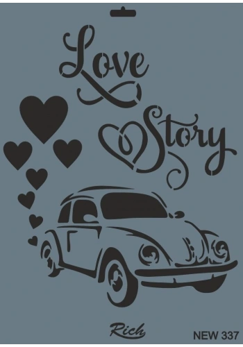 Rich Stencil Boyama Şablonu 25x35 cm. NEW-337