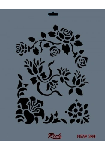 Rich Stencil Boyama Şablonu 25x35 cm. NEW-340