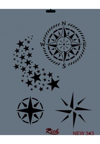 Rich Stencil Boyama Şablonu 25x35 cm. NEW-343