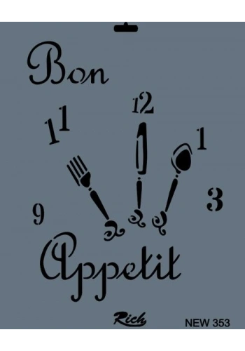 Rich Stencil Boyama Şablonu 25x35 cm. NEW-353