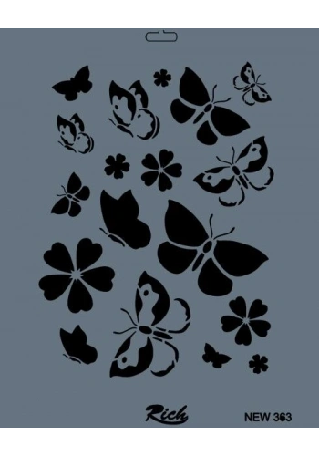 Rich Stencil Boyama Şablonu 25x35 cm. NEW-363