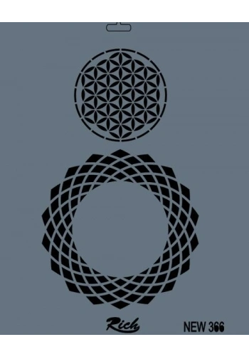 Rich Stencil Boyama Şablonu 25x35 cm. NEW-366