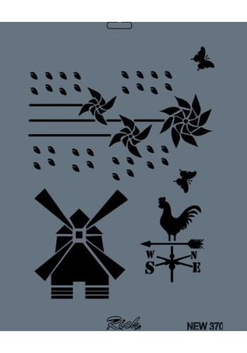 Rich Stencil Boyama Şablonu 25x35 cm. NEW-370