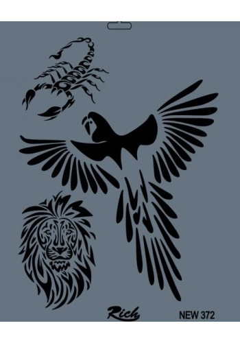 Rich Stencil Boyama Şablonu 25x35 cm. NEW-372