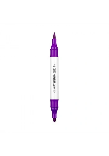 Rich Art-X Acrylic Duo Marker Çift Uçlu Su Bazlı Boyama Markörü No:27 Eflatun
