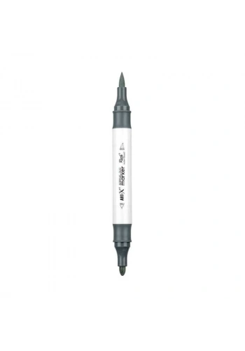 Rich Art-X Acrylic Duo Marker Çift Uçlu Su Bazlı Boyama Markörü No:205 Koyu Gri