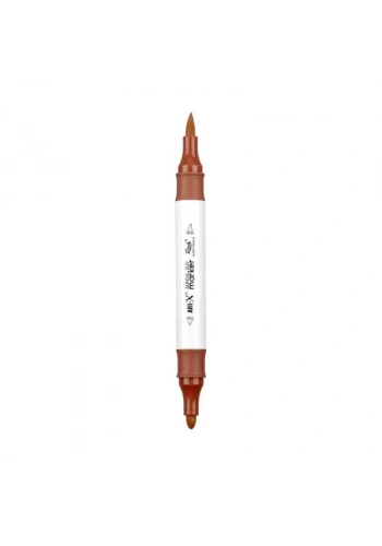 Rich Art-X Acrylic Duo Marker Çift Uçlu Su Bazlı Boyama Markörü No:204 Çikolata