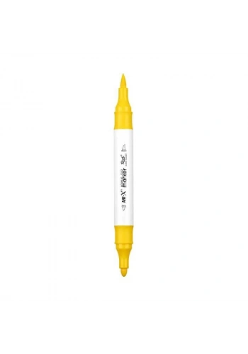 Rich Art-X Acrylic Duo Marker Çift Uçlu Su Bazlı Boyama Markörü No:20 Sarı