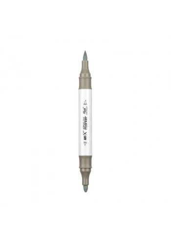 Rich Art-X Acrylic Duo Marker Çift Uçlu Su Bazlı Boyama Markörü No:130 Taş Gri
