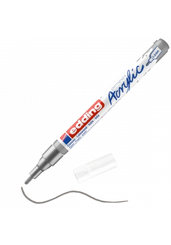 Edding 5300 Akrilik Boyama Markörü 1-2 mm GÜMÜŞ