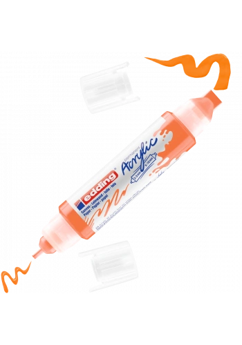 Edding 5400 Akrilik Boyama Markörü 3D Double Liner FOSFORLU TURUNCU