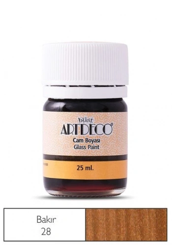 Artdeco Cam Vitray Boyası 25 ml. 28 METALİK BAKIR