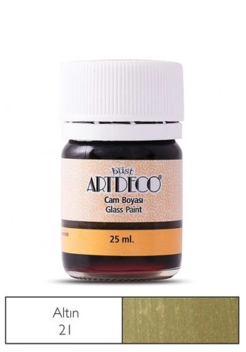 Artdeco Cam Vitray Boyası 25 ml. 21 METALİK ALTIN