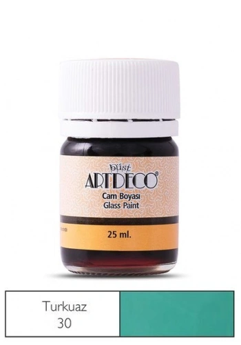 Artdeco Cam Vitray Boyası 25 ml. 30 TURKUAZ