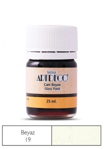 Artdeco Cam Vitray Boyası 25 ml. 19 BEYAZ