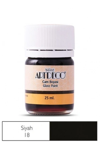 Artdeco Cam Vitray Boyası 25 ml. 18 SİYAH