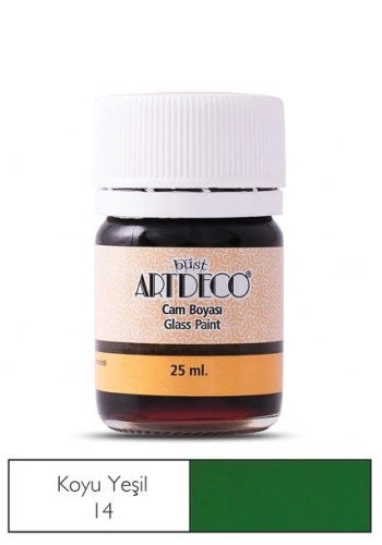 Artdeco Cam Vitray Boyası 25 ml. 14 KOYU YEŞİL