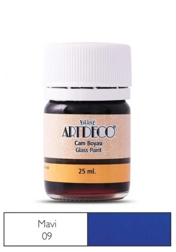 Artdeco Cam Vitray Boyası 25 ml. 09 MAVİ