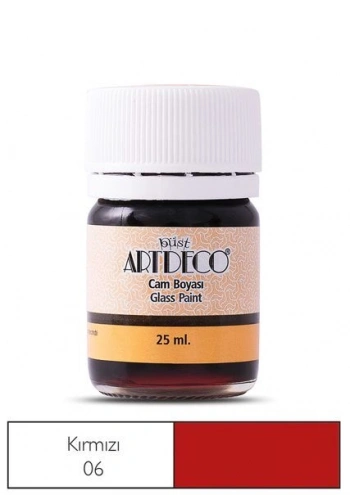 Artdeco Cam Vitray Boyası 25 ml. 06 KIRMIZI