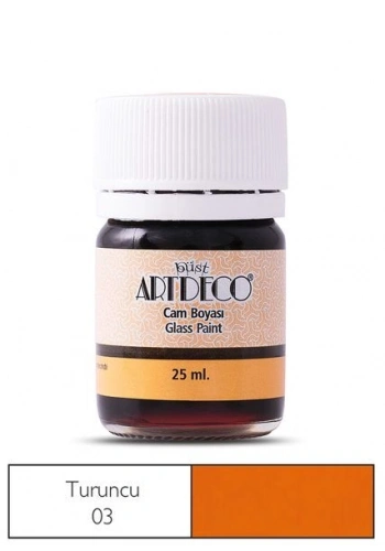 Artdeco Cam Vitray Boyası 25 ml. 03 TURUNCU