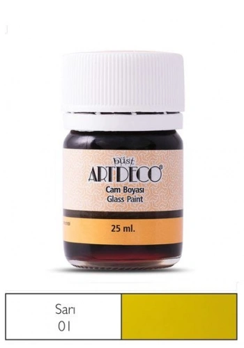 Artdeco Cam Vitray Boyası 25 ml. 01 SARI