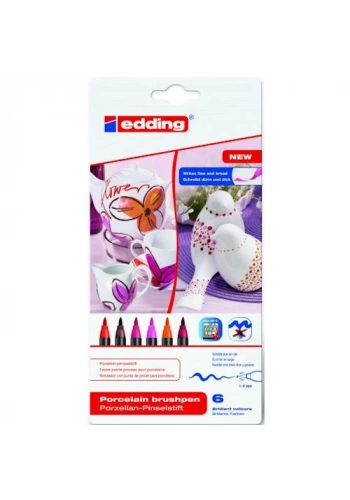 Edding 4200 Porselen Kalemi Seti 6 Renk Sıcak Renkler