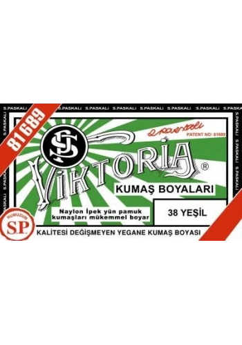 Viktoria Toz Kumaş Boyası 38 YEŞİL
