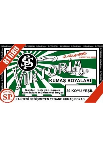 Viktoria Toz Kumaş Boyası 39 KOYU YEŞİL