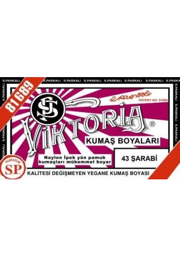 Viktoria Toz Kumaş Boyası 43 ŞARABİ