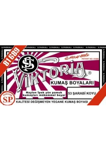 Viktoria Toz Kumaş Boyası 53 ŞARABİ KOYU