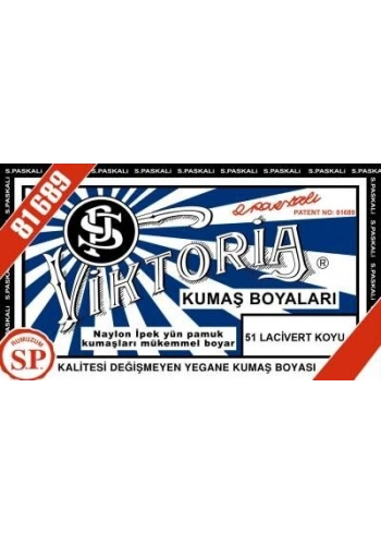 Viktoria Toz Kumaş Boyası 51 LACİVERT KOYU